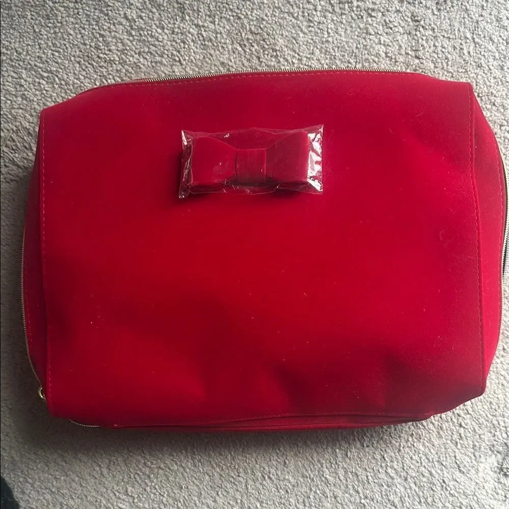 Estée Lauder Elegant Red Bow Velvet Bag!